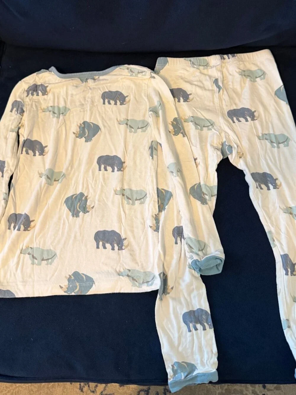 Kyte Baby L/s Toddler Pjs - Rhino - 4T